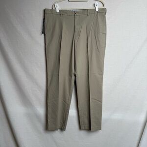 Savane Men’s Ultimate Performance Chino Pants 38x30 Mid Khaki Straight Fit